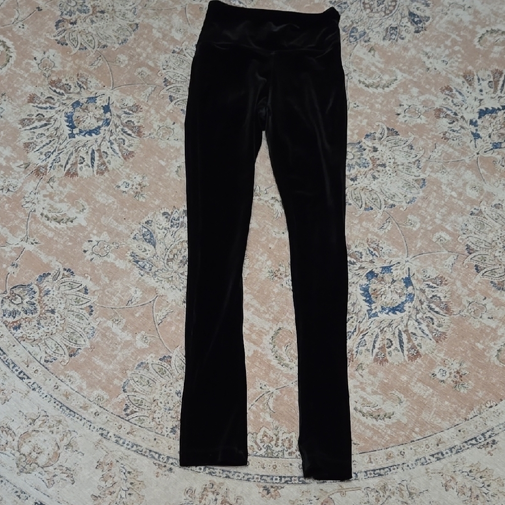 White House Black Market Black Velvet Leggings Size XXS Excellent used condition